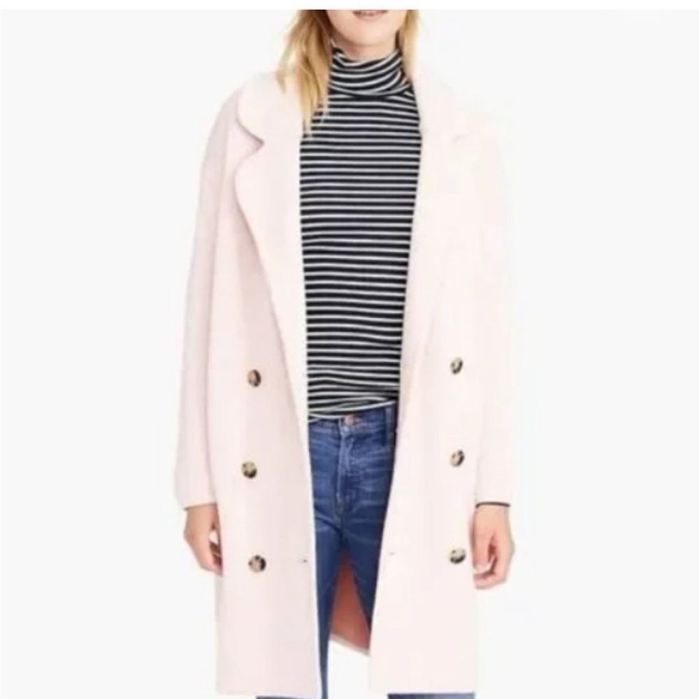 J.CREW Collection Wool Blend Oversized Double‎ Breasted Sweater Coat Small J6333